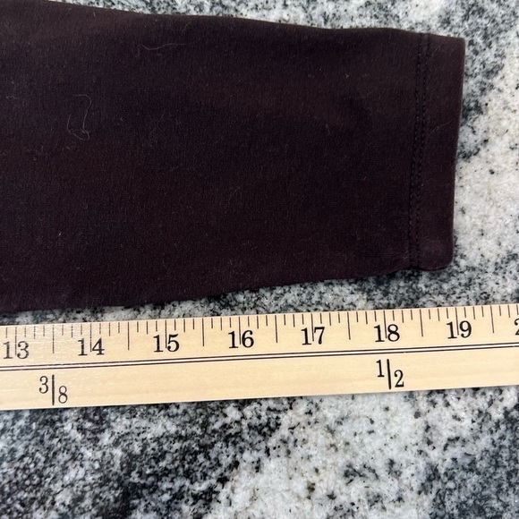 EILEEN FISHER brown jersey generous fit crew long sleeve top - Picture 3 of 14